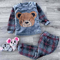 Детская пижама, махра, «Медвежонок» унисекс, размер 80 на 1 год