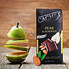 Шоколад чорний Cachet Кашет 57 % какао з грушею і мигдалем 100 г Бельгія, фото 3