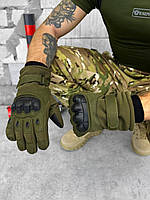 Тактические зимние перчатки Magnum на меху олива Тактические сенсорные перчатки с усиленными накладками