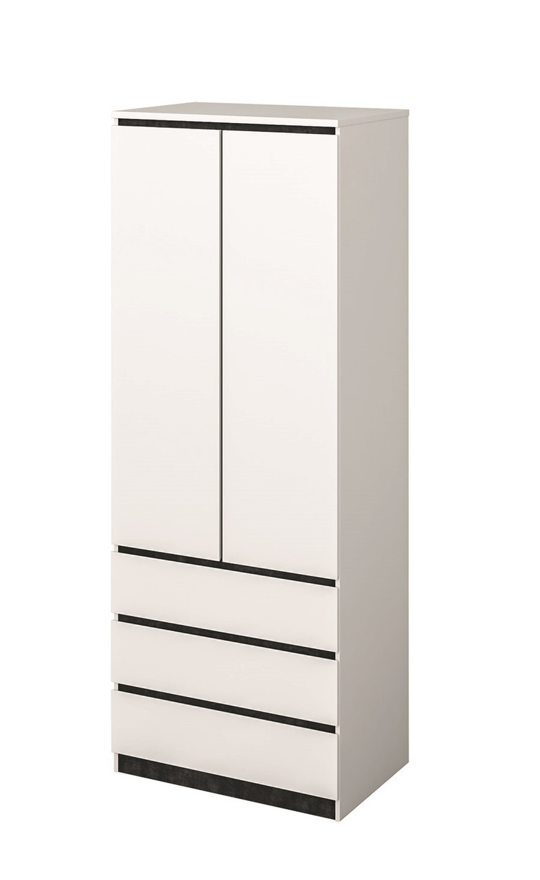 Шафа 2Д 3Ш Мія Біла німфея/Бетон темний Світ Меблів, фото 1