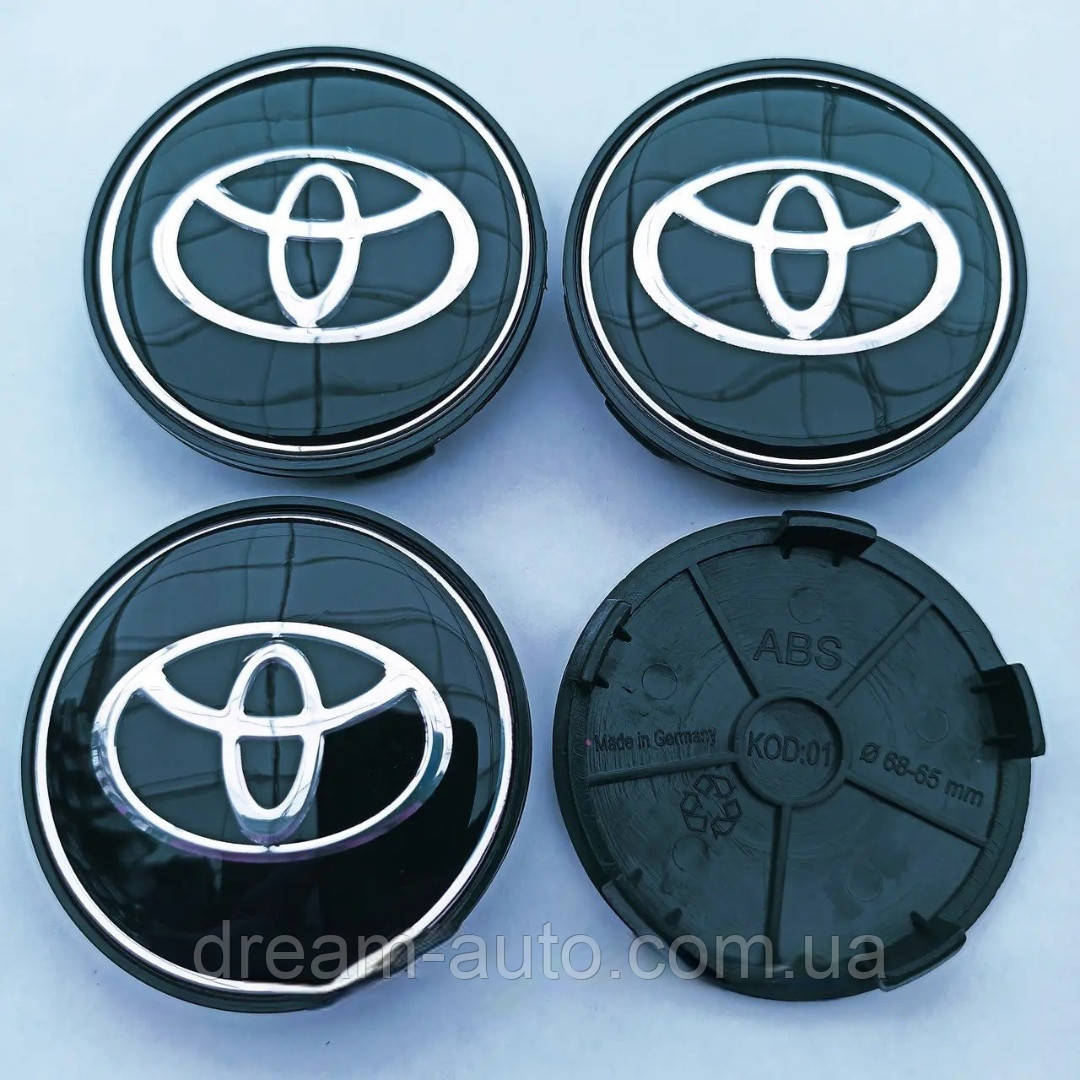 Ковпачки в диски Toyota 65*68 мм чорні