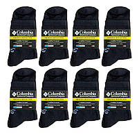 Набір чоловічих термошкарпетків Columbia на 8 пар 41-46 чорних теплих зимових вовняних для повсякденного носіння MS