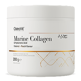 Колаген Marine Collagen + Hyaluronic Acid + Vitamin C OstroVit 200 г Кокос - Персик
