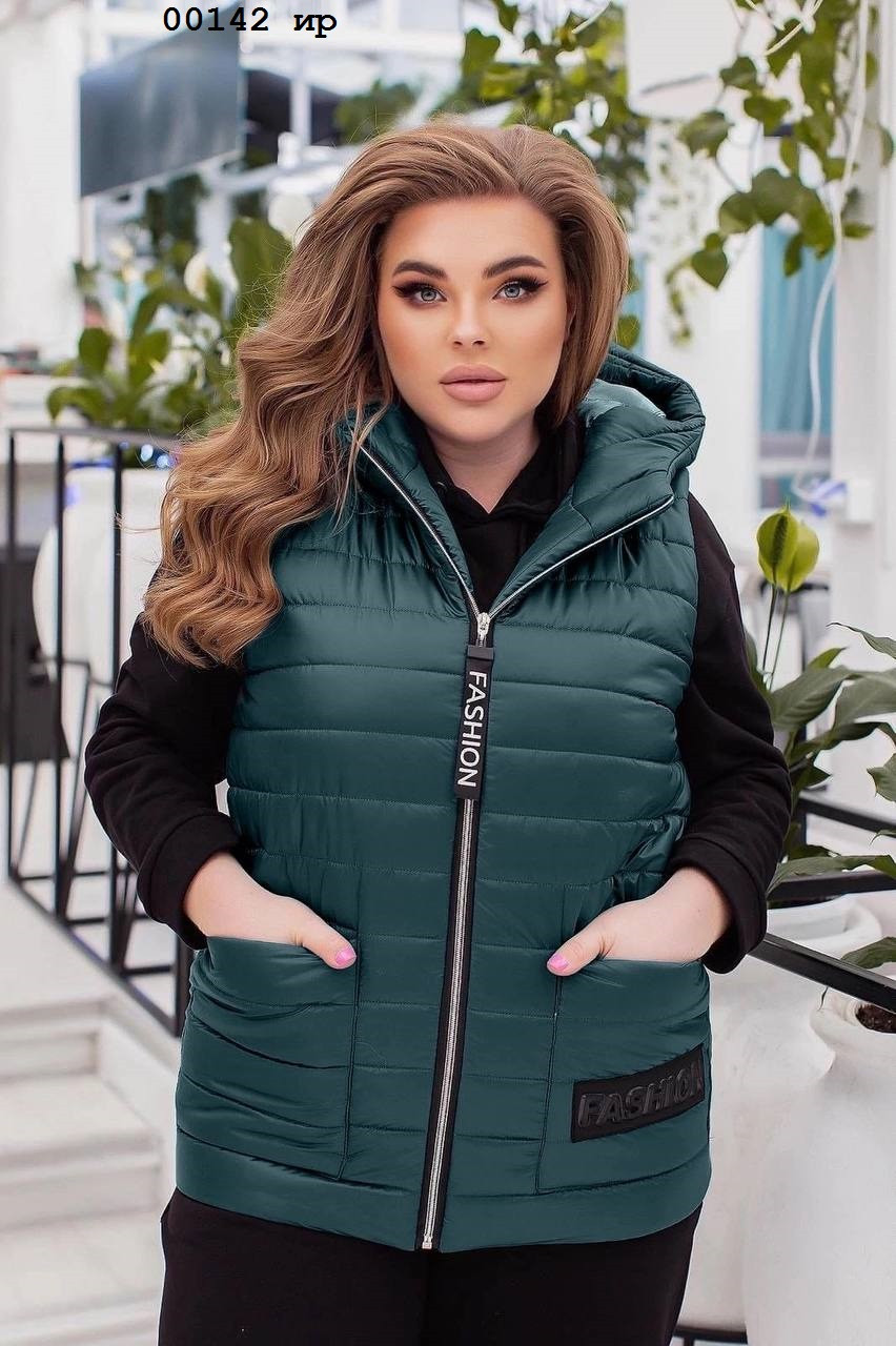 Жилетка  жіноча стьобана батальна 00142 ир, фото 1
