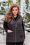 Жилетка  жіноча стьобана батальна 00142 ир, фото 4