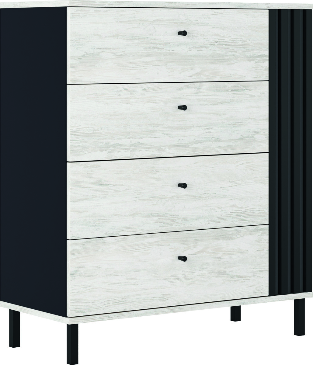 Комод 4Ш Тео Антрацит/Артвуд Сірий Світ Меблів, фото 1