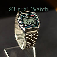 Наручний електронний годинник Casio Retro Silver F-91W (100201)