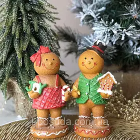 Новорічні фігурки Пряничні чоловічки 17 см 2 види 1шт