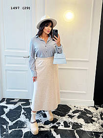 Тепла мʼягусенька спідниця батальна 1497 (29)