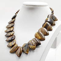 Кольє Пелюсток Тигровий Око 48 см