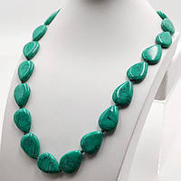 Буси Зелена Бірюза Крапля 18х13х7 см Довжина Бус 60 см