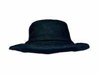 Черная шляпа из ткани натуральной