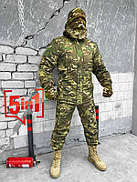 Тактический зимний костюм 5 в 1 мультикам , военный зимний комплект 5в1 бушлат+штаны+шапка+баф+перчатки