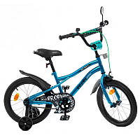 Велосипед детский "Urban" PROF1 Y16253S-1 16д, SKD75, бирюзов, фонарь, зв,зеркало, World-of-Toys