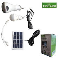 Многофункциональный комплект со светодиодными лампами на АКБ и солнечной панелью CL-508 Лучшая цена