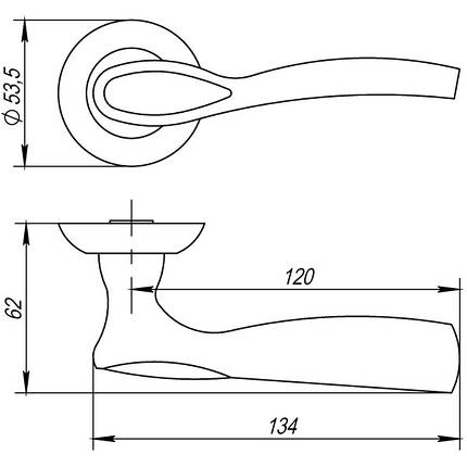 Дверни ручки RUMBA TL CF-17 — ALUMINIUM 35321 PUNTO Китай, фото 3