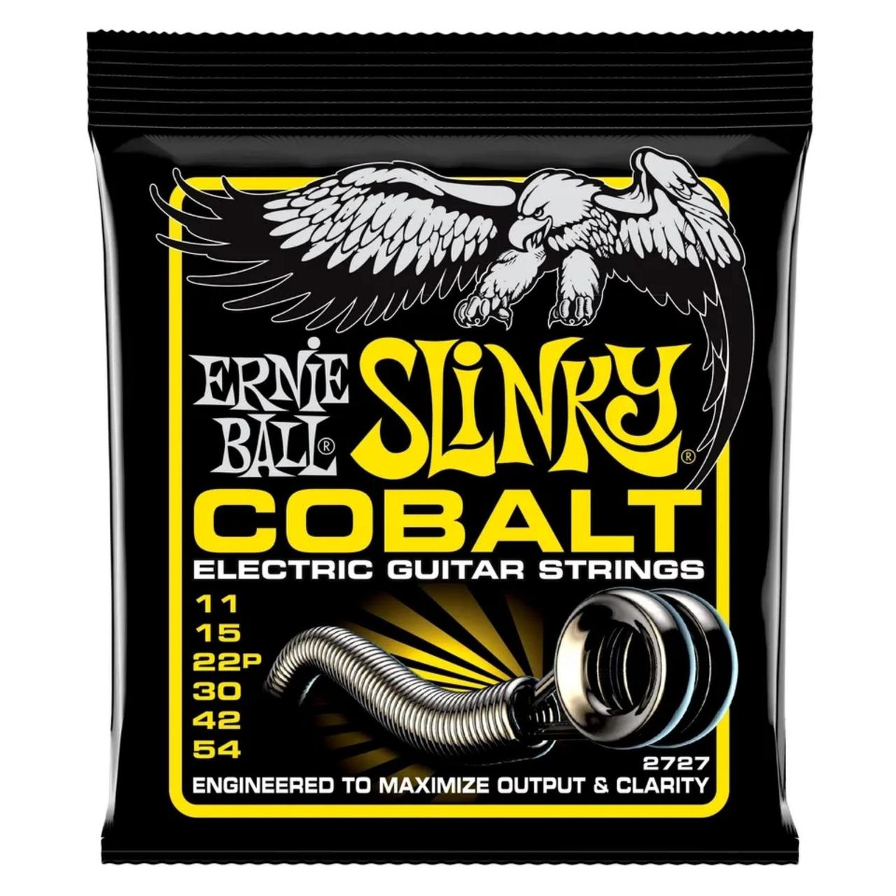 Струни Ernie Ball Slinky Cobalt 2727 для електрогітари (.011-.054), (кобальт)