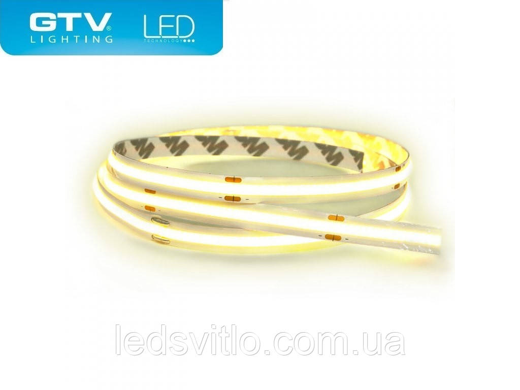 Світлодіодна стрічка GTV Premium COB 12V 320 led/m 8W IP20 2700K Білий теплий колір світла (5 метрів)