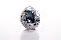 Лампа H4 12V 60/55W P43t-38 Cristal Vision + 2x W5W 4300K (пр-во Philips) 12342CVS2