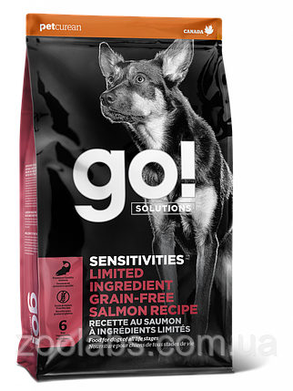 Корм Go! для собак беззерновий з лососем | Go Sensitivities Grain Free Salmon 1,6 кг, фото 2