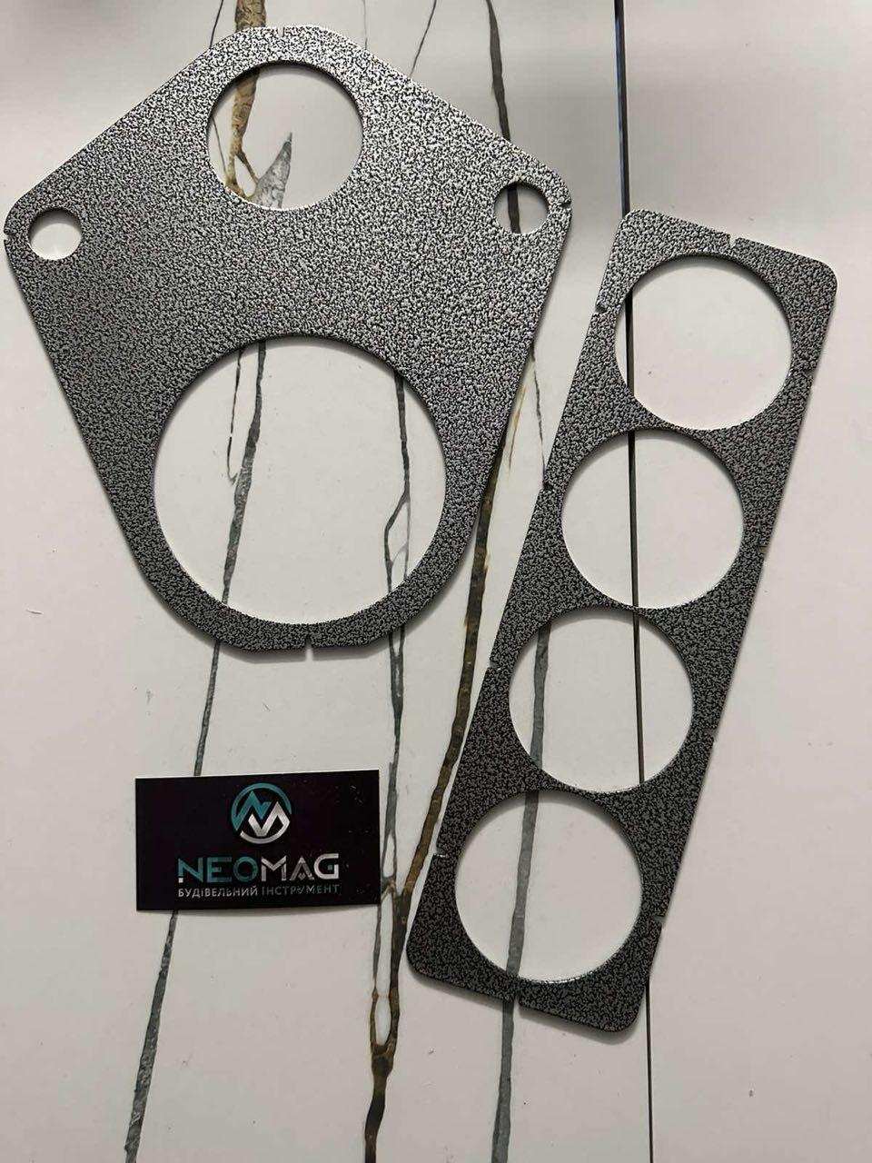 Комплект шаблонів NEOMAG метал - інсталяція + шаблон під 4 підрозетники (∅68мм), фото 1