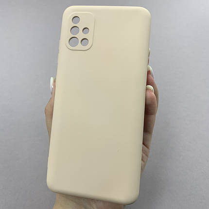 Чохол для Samsung Galaxy A51 чохол накладка із закритою камерою на телефон самсунг а51 пудровий q7n, фото 1