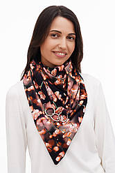 Трикотажний шарф "Единбург", преміумкомплектова колекція, 2 х сторін, 3Д-принт, "Кольорове цвітіння сакури"