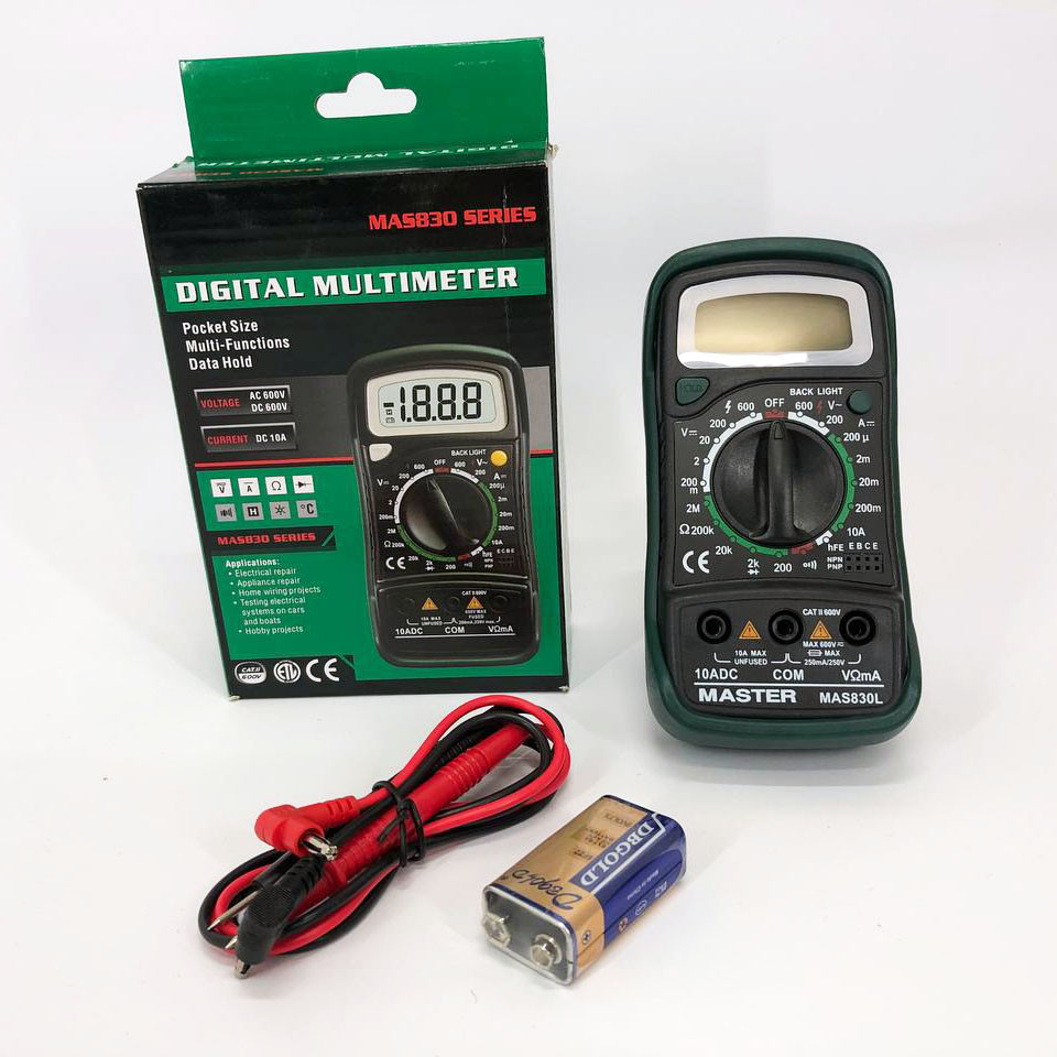 Електронний тестер напруги Mastech MAS830L, Вольтметр постійної напруги, XM-453 Електронний мультиметр, фото 1