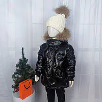 Дитяча зимова чорна куртка Louis Vuitton