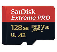 SanDisk Extreme Pro SDXC UHS-I U3 A2 V30 128 ГБ + адаптер, SDSQXCY-128G-GN6MA