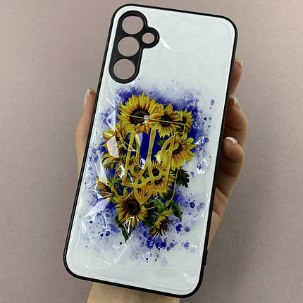Чохол для Samsung Galaxy A14 патріотичний чохол з гербом на телефон самсунг а14 білий f8e, фото 1