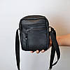 Міська сумка-месенджер, Сумка месенджер шкіряна, Модна сумка планшет на груди, Шкіряний месенджер ES-66, фото 10