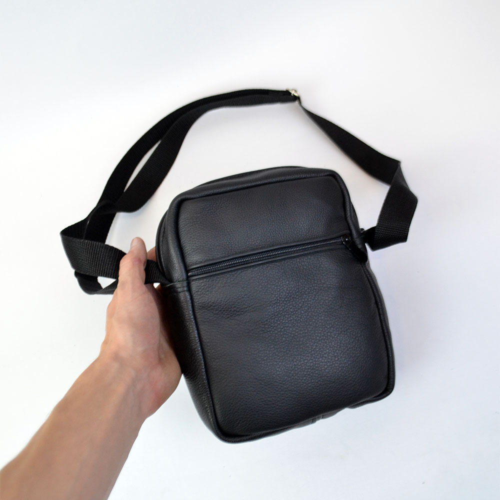 Міська сумка-месенджер, Сумка месенджер шкіряна, Модна сумка планшет на груди, Шкіряний месенджер ES-66, фото 1