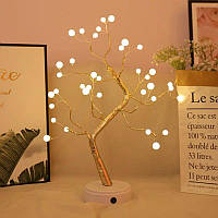 Настольный светильник-ночник LED 36 Дерево Бонсай (жемчуг) 40 см