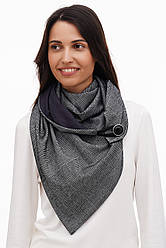 IШарф дизайнерський "Единбург", сірий, 2 сторонніх, трикотажний