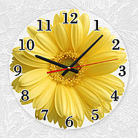 Часы настенные :: Жёлтый цветок (на прозрачной основе)