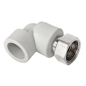 Кутник 90° з накидною гайкою ITAL 20 мм х 1/2" з металевою вставкою