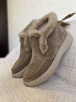 Жіночі черевики замшеві зимові бежеві Mkrafvt 1150 на хутрі, Розмір: 39, 41