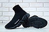 Чоловічі та жіночі кросівки шкарпетки Balenciaga Speed Trainer Total Black баленсіага тренер шкарпетки Унісекс, фото 9