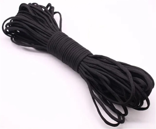 Шнур на метраж Finding Паракорд для плетіння браслетів Чорний 4 мм Ціна за 1 метр