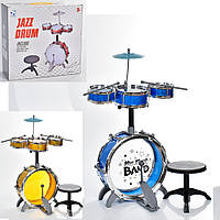 Детская барабанная установка jazz drum 4008E - 4 барабана, тарелка , стульчик