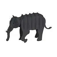 3D модель из картона Слоник Elephant Fridolin