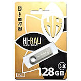 Флеш накопичувач USB 3.0 Hi-Rali Shuttle 128 GB Срібна серія Срібний, фото 3