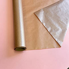Папір тиш'ю в рулоні бронзовий металік 15 м