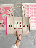 Женская сумка Tote textile pink 33x26x11