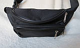 Чоловіча сумка на пояс барсетка поясна чорна якісна, фото 4