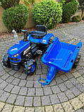Синій трактор на педалях з причіпом DOLU, фото 10