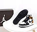 Зимові Жіночі Кросівки Nike Air Jordan 1 Winter Brown White Black (Хутро) 37, фото 7