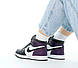 Зимові Чоловічі Кросівки Nike Air Jordan 1 Winter Purple White Black (Хутро) 42-44, фото 6