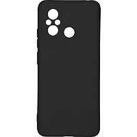 Чехол - накладка для Xiaomi Redmi 12C / бампер на редми 12ц / SOFT Silicone Case / черный / покрытие soft touc